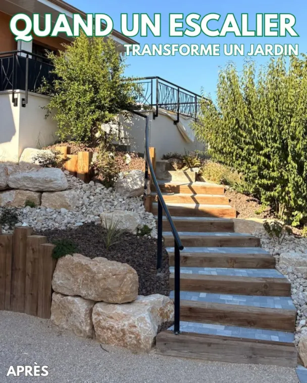 Transformation d'escalier à La Chapelle-de-Surieu, La Chapelle-de-Surieu, Mandrand Stéphane Paysages