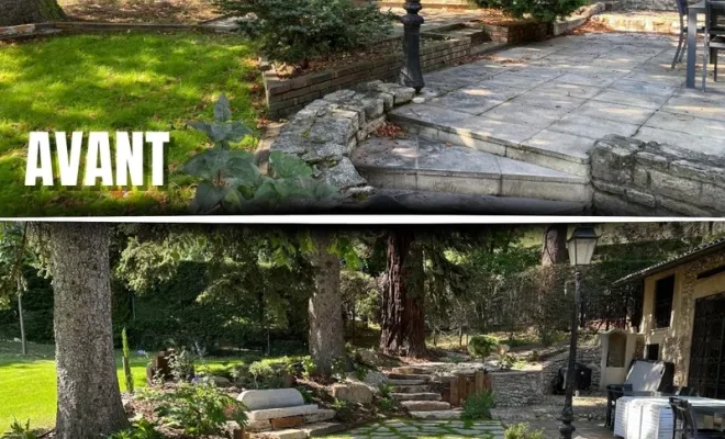Aménagement d'espace détente avec SPA dans un jardin à La Chapelle-de-Surieu, La Chapelle-de-Surieu, Mandrand Stéphane Paysages